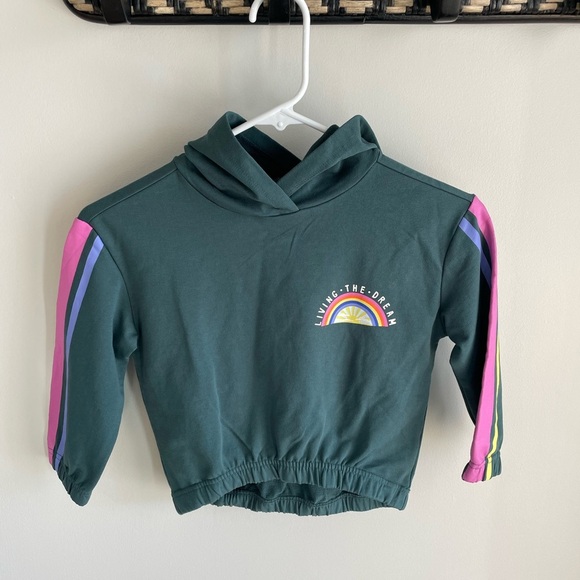 Hanna Andersson Living The Dream Terry Hoodie - Navy Blue - Size 4 - Picture 2 of 5